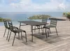 Vente-unique - MIRMANDE Garden dining set Metall Grau - B 80 cm x H 74,5 cm x L 160 cm Bild 2
