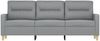 vidaXL 3-Sitzer-Sofa Braun 180 cm Stoff, Hellgrau, 198x80 cm Bild 3