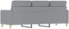 vidaXL 3-Sitzer-Sofa Braun 180 cm Stoff, Hellgrau, 198x80 cm Bild 5