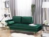 Chaiselongue Samtstoff smaragdgrün linksseitig MIRAMAS Bild 3