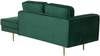 Chaiselongue Samtstoff smaragdgrün linksseitig MIRAMAS Bild 5