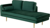 Chaiselongue Samtstoff smaragdgrün linksseitig MIRAMAS Bild 4