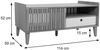 Couchtisch HWC-M48, Wohnzimmertisch Tisch Sofatisch, 52x114x59cm ~ Walnuss-Optik, Schublade dunkelgrau Bild 3