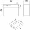 Dmora Schreibtisch Anavi, Mehrzweckschreibtisch, Bürotisch für PC, Eckschreibtisch, 101x40 h77 cm, Glänzendes Weiß Bild 3