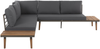 Ecksofa Lounge Set CORATO Akazienholz Grau Bild 5