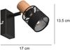 Trio Spot Nandini E14 schwarz, Metall, Holz Bild 4