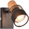 Trio Spot Nandini E14 schwarz, Metall, Holz Bild 2