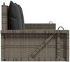 vidaXL Hängebank mit Kissen Grau 119x56x48 cm Poly Rattan 365631 Bild 5