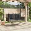 vidaXL Hängebank mit Kissen Grau 119x56x48 cm Poly Rattan 365631 Bild 3