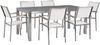 Essgruppe für 6 Personen GROSSETO Stein Granit Optik 180x90x76 cm Weiß Bild 4