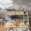 Etagenbett Everest Naturholz 140x200 / 90x200 cm mit 2 Matratzen und 2 Schubkästen Vitalispa Bild 4