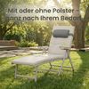 SONGMICS Sonnenliege, Liegestuhl klappbar, abnehmbares Kopfkissen, atmungsaktiv, einstellbare Rückenlehne, beige Bild 4