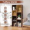 7-Würfel-Bücherregal freistehendes Würfelregal vertikal oder horizontal mit 7 Fächern Aufbewahrungregal Rustikal Braun Bild 4