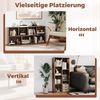 7-Würfel-Bücherregal freistehendes Würfelregal vertikal oder horizontal mit 7 Fächern Aufbewahrungregal Rustikal Braun Bild 3