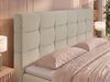 Boxspringbett SOLVEN mit Matratze H4 und Topper Visco, zwei Bettkästen, Doppelbett mit Stauraum, Bonell-Federkern, gepolsterte Kopfstütze - 140 x 200 cm - Beige Stukture Bild 5