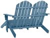 vidaXL Adirondack-Gartenbank 2-Sitzer mit Fußteil Tannenholz Blau 315915 Bild 4
