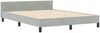 vidaXL Boxspringbett mit Kopfteil Hellgrau 140 x 190 cm Samt 3344939 Bild 4