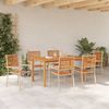 vidaXL Garten Essgruppe 7 pcs Beige Massivholz Akazie 3365522 Bild 4
