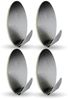 Bestlivings Wandhaken Wandhaken Edelstahl, selbstklebend, 4er, Badezimmer, Türen, Duschen, Badewannen, Vorhänge, Küche, (16-St), Silber aus Edelstahl, Rostfrei Aufhänger Bilderhaken ohne Bohren Bild 5