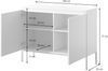 Selsey 'Bemmi' Sideboard 2-türig, beige mit schwarzem Gestell, ca. 77 x 100 x 35 cm Bild 5