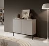Selsey 'Bemmi' Sideboard 2-türig, beige mit schwarzem Gestell, ca. 77 x 100 x 35 cm Bild 2