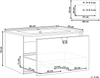 Wandmontierter Waschbeckenunterschrank mit Waschbecken BONAIRE Schwarz Bild 2