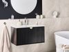Wandmontierter Waschbeckenunterschrank mit Waschbecken BONAIRE Schwarz Bild 3