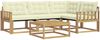 vidaXL Outdoor-Sofagarnitur 5 pcs Weiß und Creme 79 x 79 x 37 cm 3388656 Bild 2