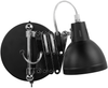 'Harrington' Wandleuchte Schwarz Metall mit Ziehharmonika Arm verstellbarer Schirm Glockenförmig Industrie Look Bild 5
