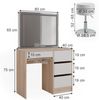 Schminktisch Sherry Sonoma 90 cm mit LED-Spiegel und Hocker Vicco Bild 3