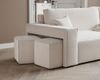 Ecksofa Schlafsofa Sofa ADARA inkl. Hocker in Stoff Centaur Creme Ottomane Rechts Bild 5