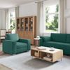 vidaXL Sofa 3 pcs Dunkelgrün 219 x 80 x 82 cm Leinenmischgewebe 3324663 Bild 3
