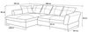 Ecksofa TIZIAN L-Form Wildlederoptik- Dunkelbraun/Ottomane Links Bild 2