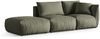 Micadoni Modulares Sofa Chris 3-Sitzer Links Strukturierter Stoff Gedämpftes Blau Bild 2