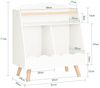 SoBuy KMB100-K-W Kinderregal, MDF, Melamin, Weiß, 61 x 71 x 35 cm Bild 3