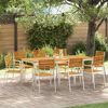 vidaXL Gartenstuhl 8 pcs Massives Akazienholz und Edelstahl 3334848 Bild 1