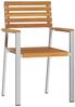 vidaXL Gartenstuhl 8 pcs Massives Akazienholz und Edelstahl 3334848 Bild 4