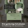 skølm 'Atria' Kleiderschrank mit 3 Schubladen, Metall, 170x45x80 cm, grün, Garderobe mit 4 Fächern und 2 Kleiderstangen Bild 5