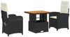 vidaXL 3-tlg. Garten-Essgruppe mit Kissen Schwarz Poly Rattan 3277313 Bild 2
