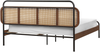 Bett mit Lattenrost BOUSSICOURT 160 x 200 cm Rattan Dunkler Holzfarbton Bild 5