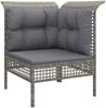 vidaXL 4-tlg. Garten-Lounge-Set mit Kissen Grau Poly Rattan 3187497 Bild 4