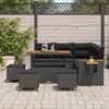 vidaXL Gartensofa-set mit Kissen 9 pcs Schwarz 3363179 Bild 3