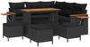 vidaXL Gartensofa-set mit Kissen 9 pcs Schwarz 3363179 Bild 2