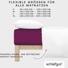 Schlafgut 'Casual' Spannbettlaken, für Matratzen bis 25 cm Höhe, 100% Bio-Baumwolle, Purple Deep, XL 180x200 cm - 200x200 cm Bild 3