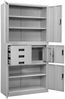 vidaXL Büroschrank Hellgrau 90 x 40 x 180 cm Stahl [336414] Bild 5