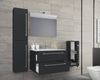 VCM Badmöbel Waschtisch Badinos 914164 Schwarz H. 152 x B. 126 T. 46 cm Bild 4