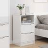 vidaXL Nachttische 2 pcs Hochglanz Weiß 40 x 30 x 467 cm Holzwerkstoff 888916 Bild 4