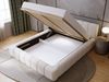 GRAINGOLD Orio Doppelbett 120x200, Polsterbett mit Kopfteil, Bettkasten, Bouclé-Stoff, Beige Bild 5