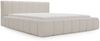 GRAINGOLD Orio Doppelbett 120x200, Polsterbett mit Kopfteil, Bettkasten, Bouclé-Stoff, Beige Bild 2