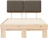 vidaXL Bettgestell mit gepolstertem Kopfteil Taupe 120 x 200 cm 877282 Bild 5
